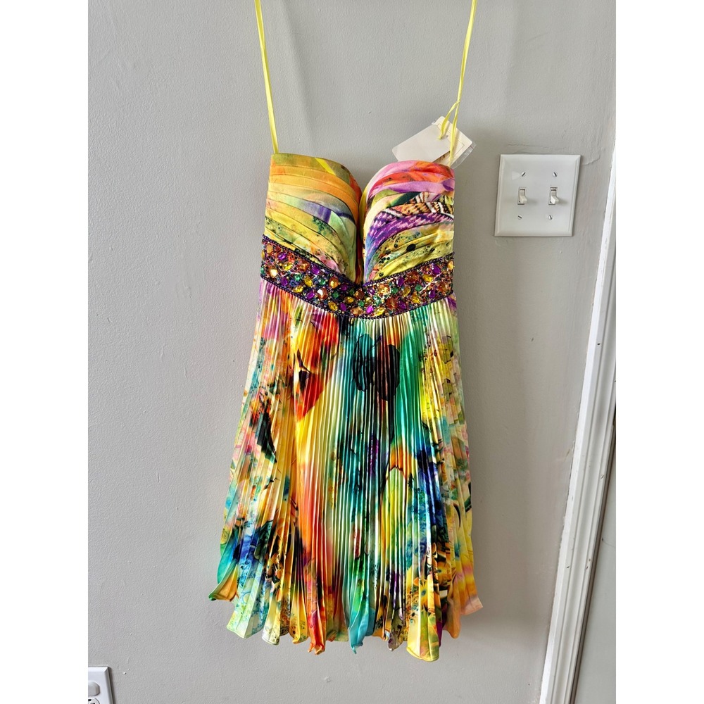 Y2K night moves pleated mini dress